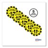 Avery Social Distancing Floor Decal, 10.5 in. dia, Please Wait Here, Yellow/Black Face, Black Graphic, 5PK 83020